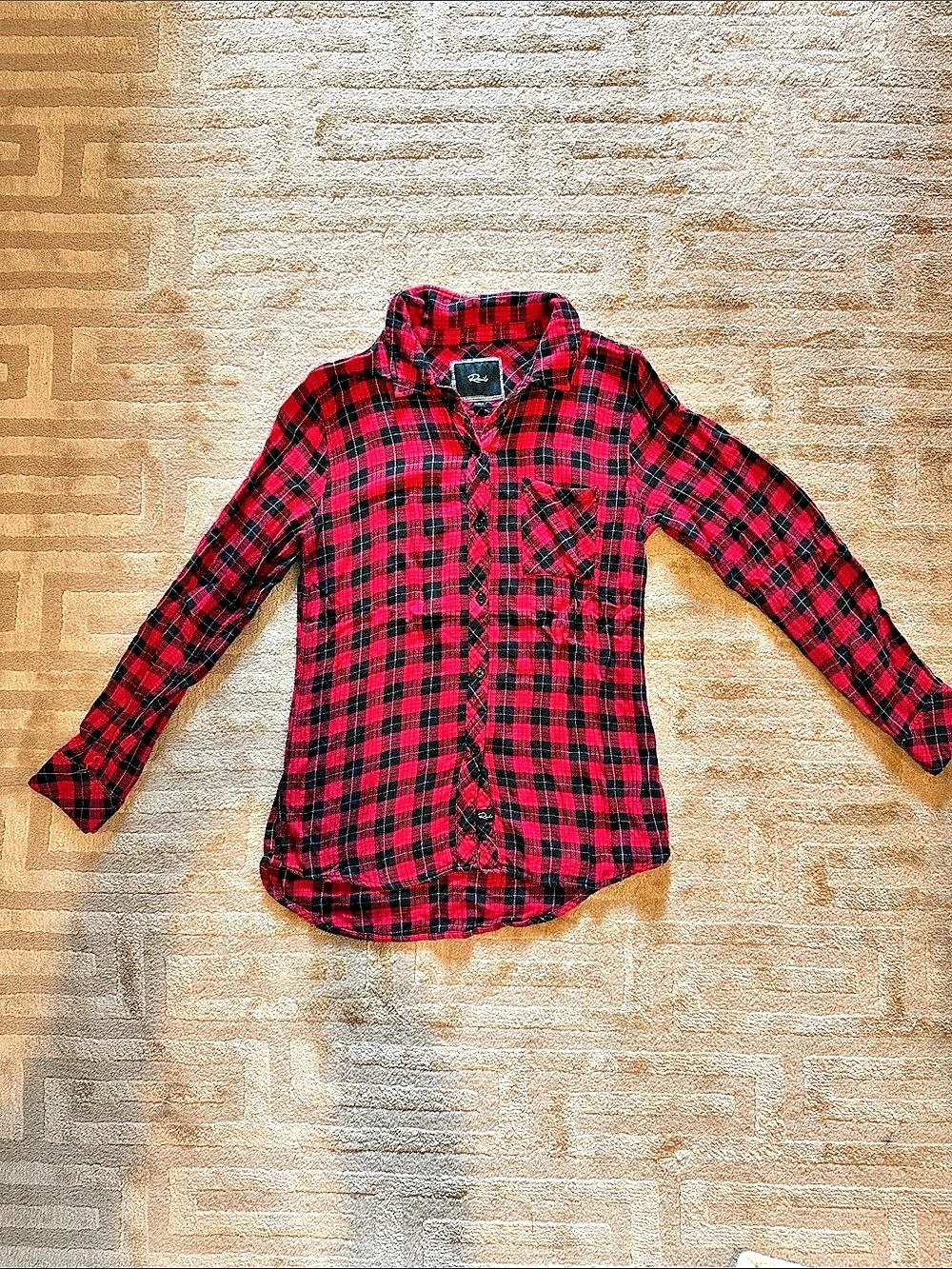 Rails Hunter Plaid Button-Up Shirt Red & Black